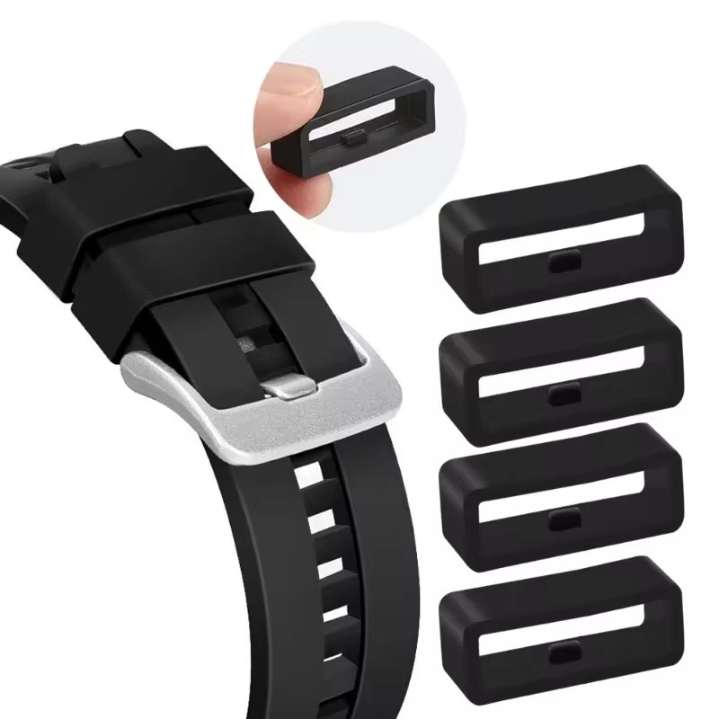 Silicone Watch Band 22Mm - 26mm Silicone Holder Retainer Keeper For