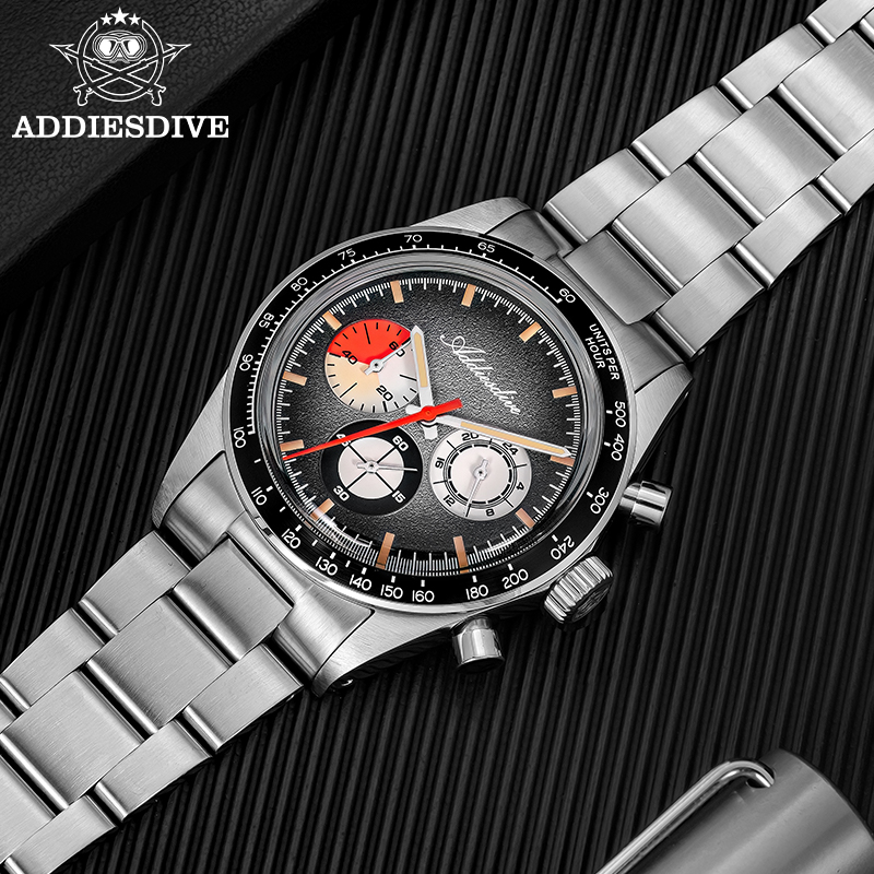 Tropic Strap Vintage - ADDIESDIVE 2026 NEW Chronograph Watch 10Bar