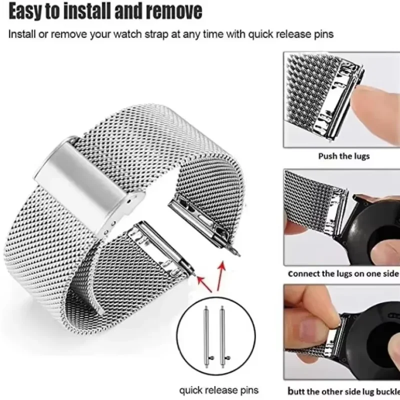 22mm 20mm Mesh Loop For Garmin - مراجعة Milanese Loop Magnetic وسعره