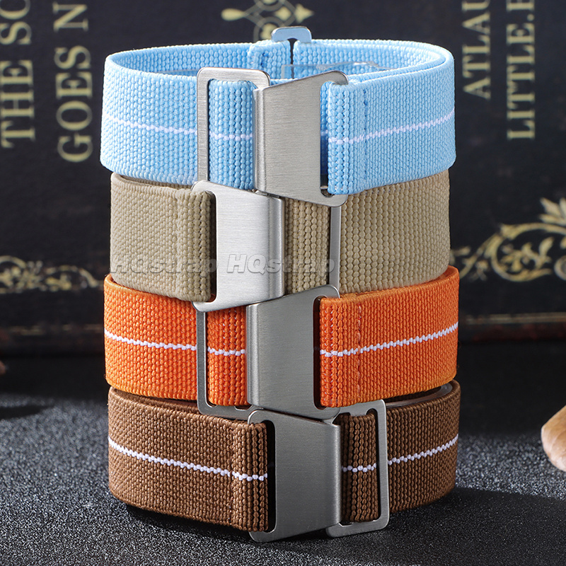 18/20/22mm Elastic Nylon Watch - مراجعة Parachute Strap Elastic وسعره
