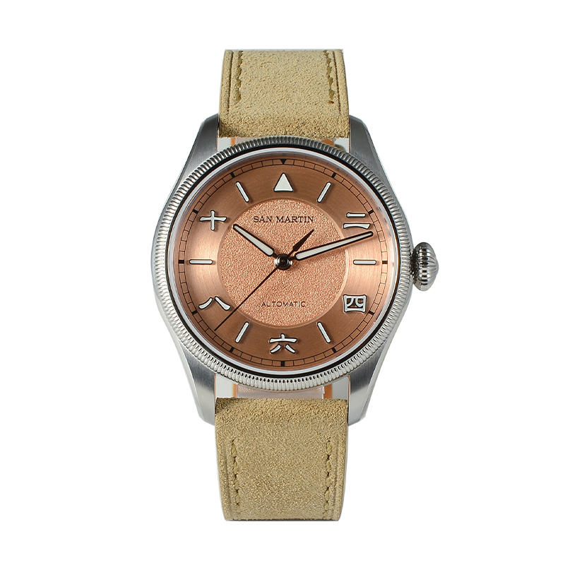 San Martin Men Automatic Watch - مراجعة Leather Strap Quick Release وسعره