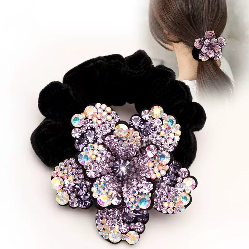 Women Rhinestone Scrunchies Ve - مراجعة Silicone Band Women وسعره