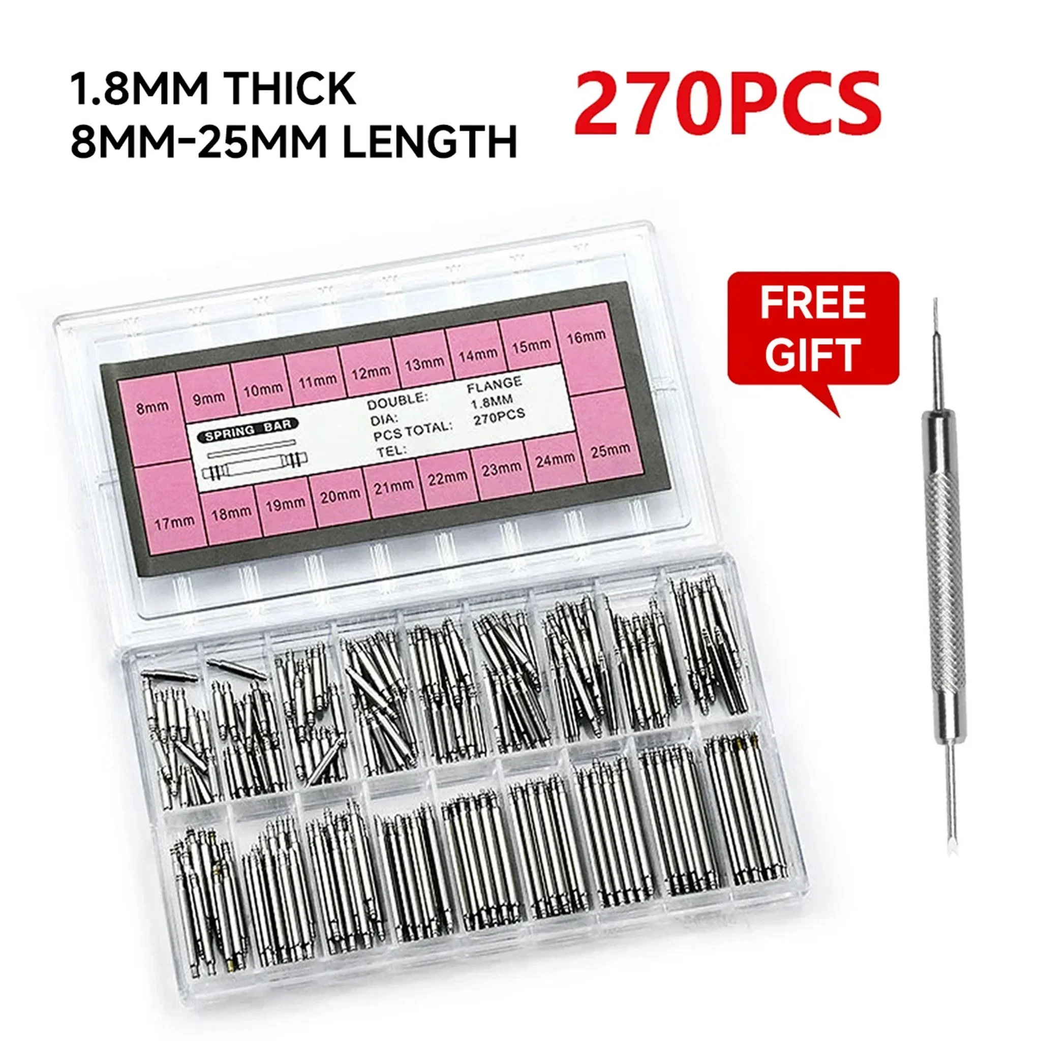 270pcs/set Strainless Steel Sp - مراجعة Spring Bar Tool Set وسعره