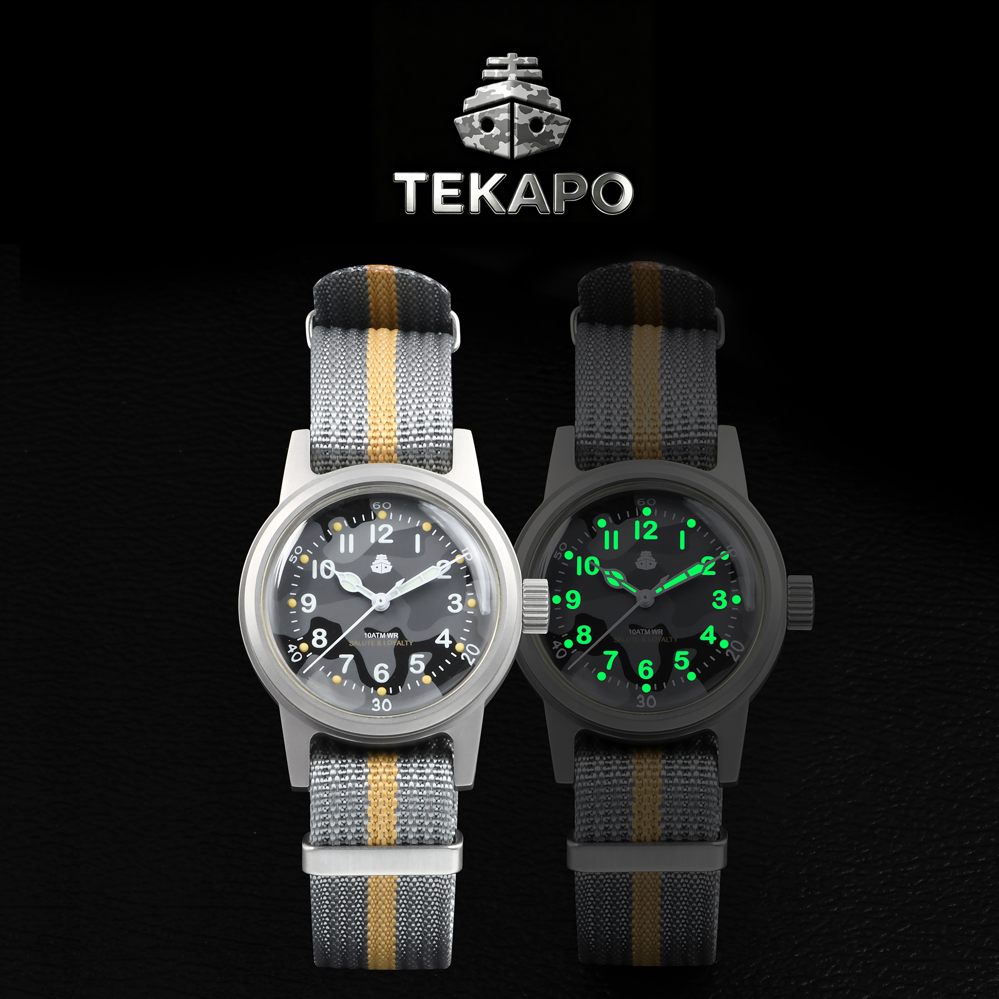 TEKAPO Replica World War II Re - مراجعة Canvas Strap Watch وسعره