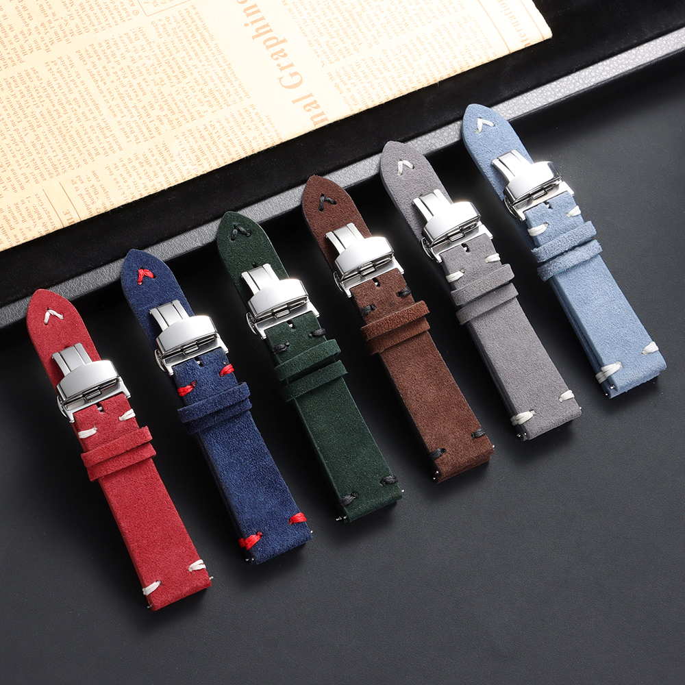 Suede Leather Watch Strap 18mm - مراجعة Suede Strap Watch وسعره