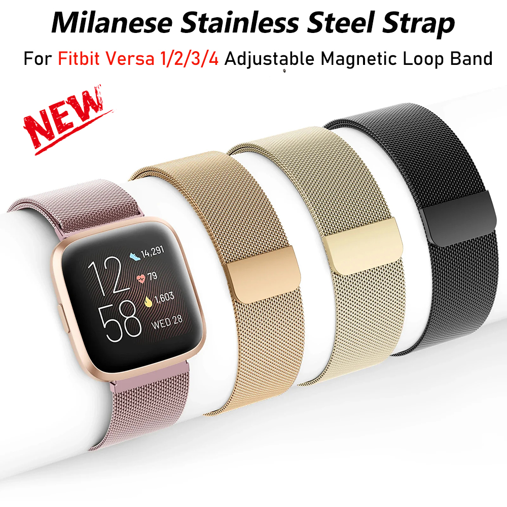 Milanese Strap for Fitbit Vers - مراجعة Milanese Loop Magnetic وسعره