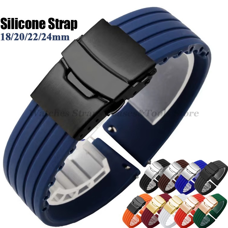 18mm 20mm 22mm 24mm Quick Rele - مراجعة Rubber Strap Diver وسعره
