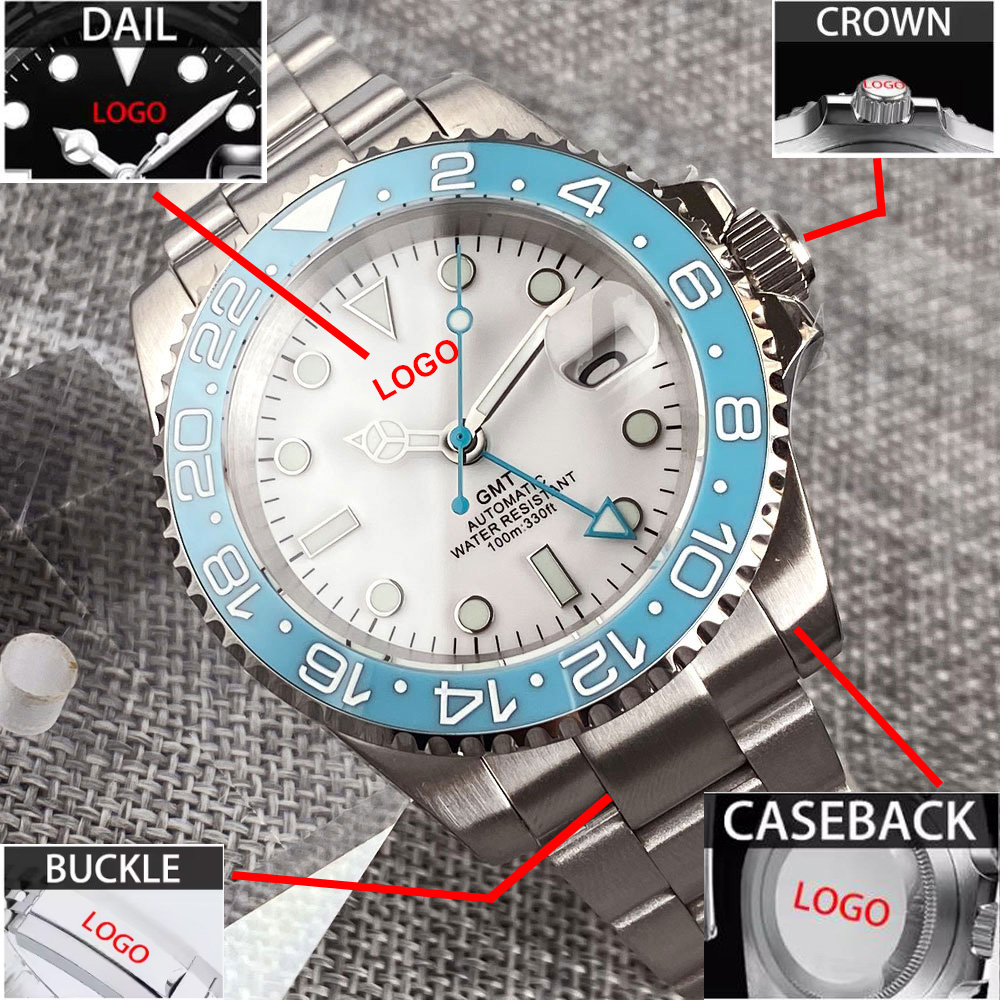 Customized 40mm Ice Blue Dial  - مراجعة Stainless Bracelet Diver وسعره