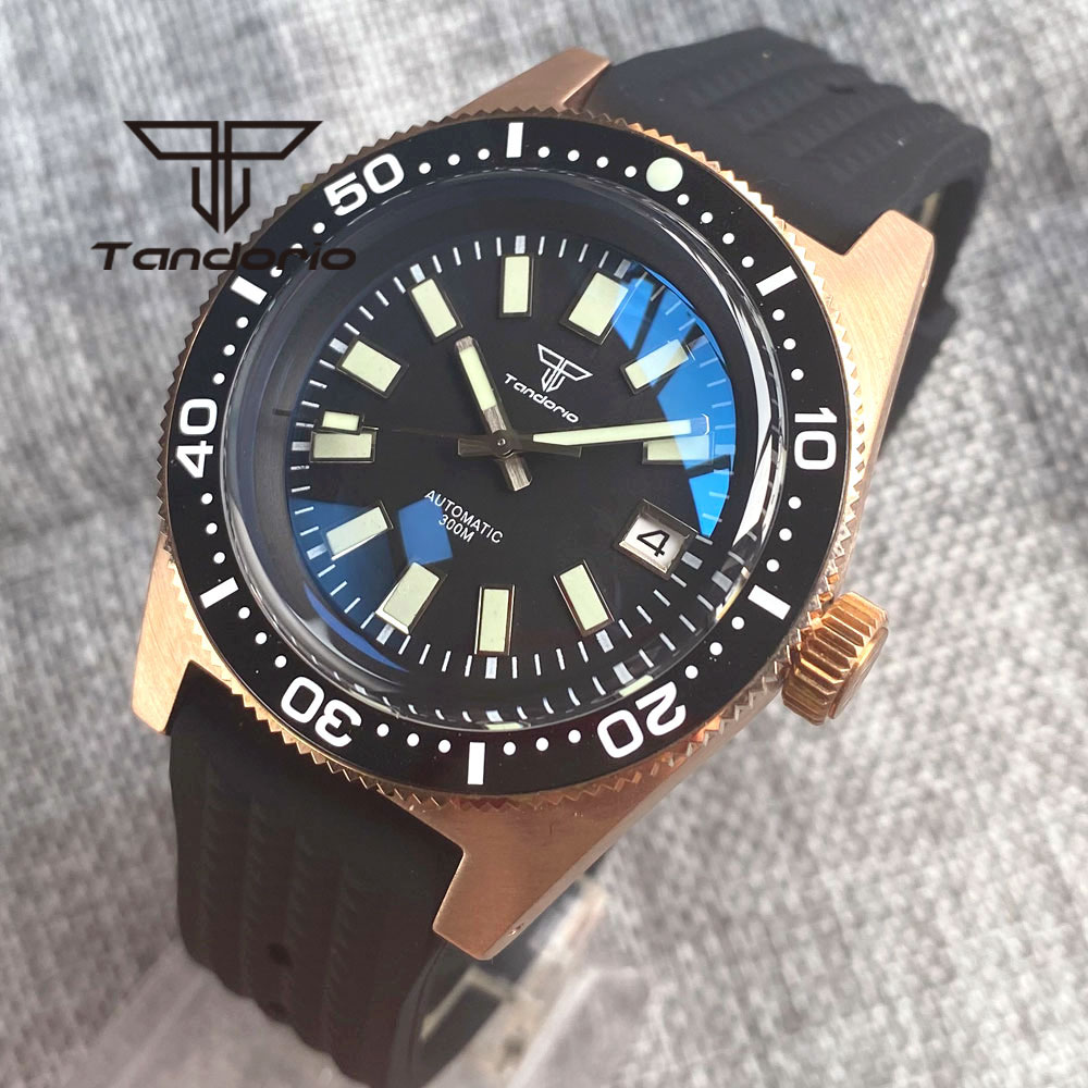 Tandorio 62 MAS CUSN8 Solid Br - مراجعة Rubber Strap Diver وسعره