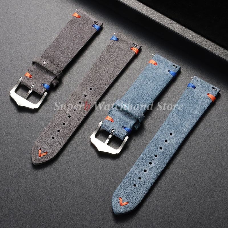 Suede Leather Watch Strap 18mm - مراجعة Suede Strap Watch وسعره