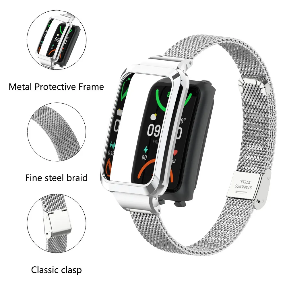 Suitable for Oppo Band 2 Stain - مراجعة Mesh Strap Metal وسعره