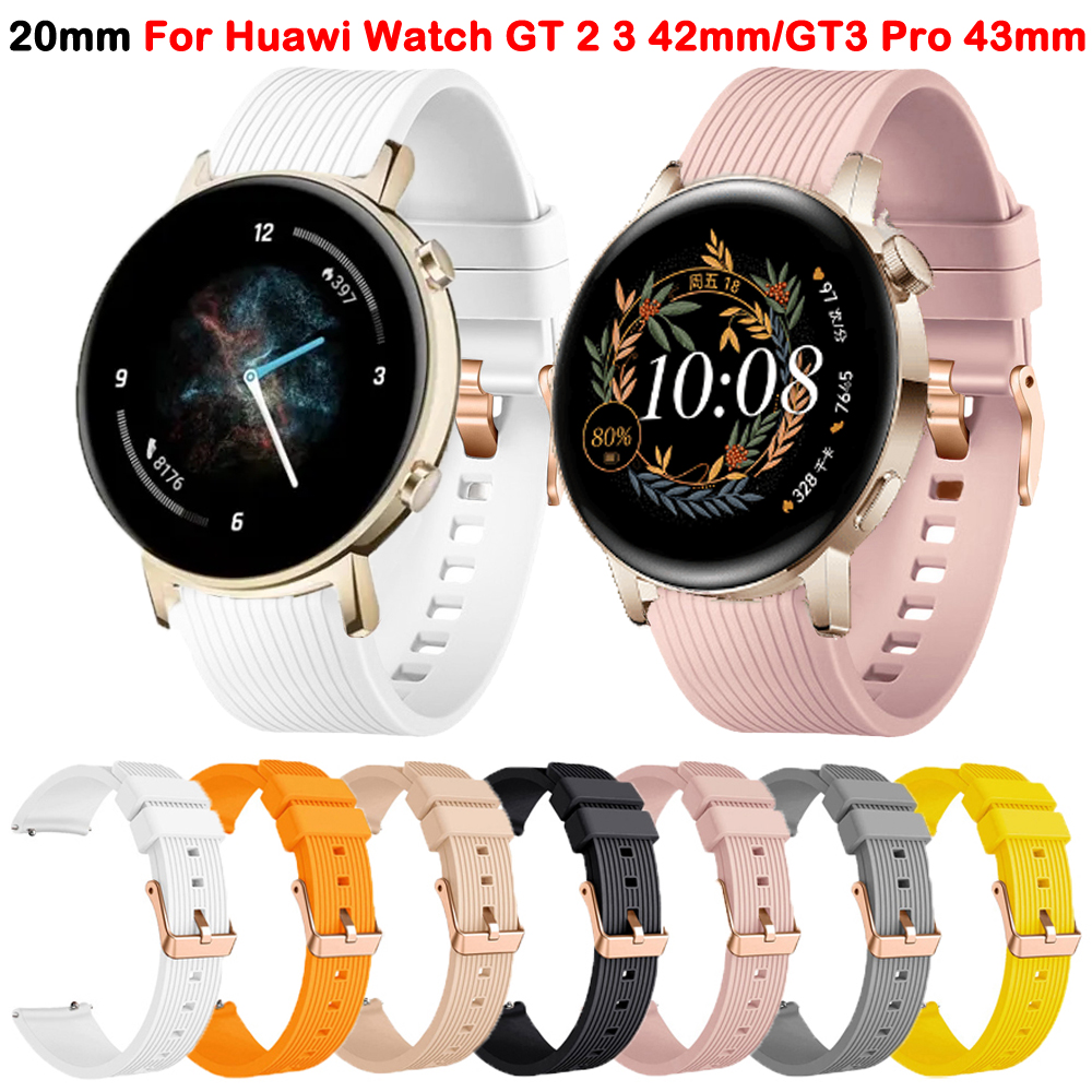 For Huawei GT2 42mm SmartWatch - مراجعة Silicone Watch Band 22Mm وسعره