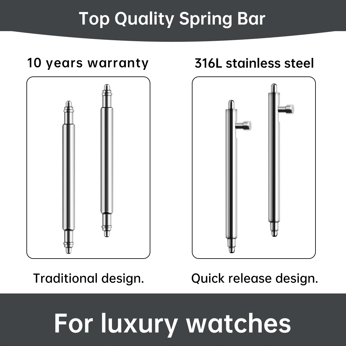 Maikes 316L Stainless Steel Qu - مراجعة Leather Strap Quick Release وسعره