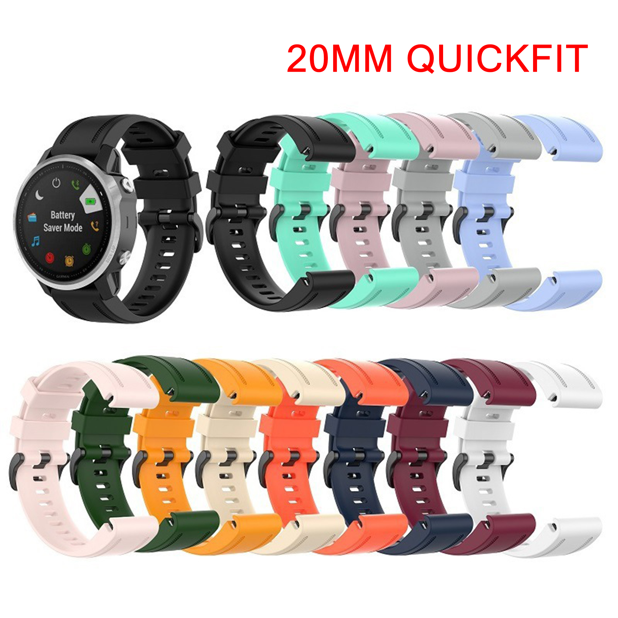 QuickFit 26mm 20mm 22mm Watchb - مراجعة Silicone Watch Band 22Mm وسعره