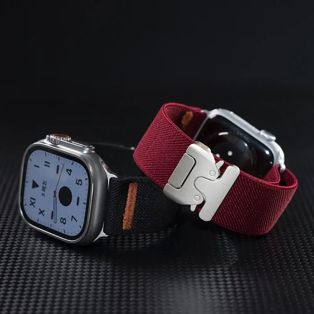Nylon Strap for Apple Watch ba - مراجعة Parachute Strap Elastic وسعره
