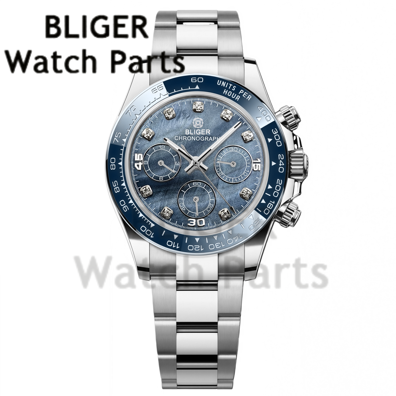 BLIGER 39MM Men's Quartz Chron - مراجعة Rubber Strap Diver وسعره