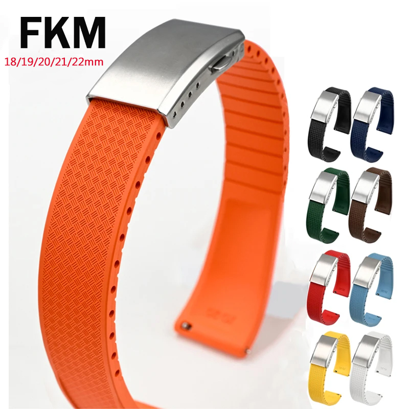 Fluoro Rubber Watch Band FKM T - مراجعة Rubber Strap Diver وسعره
