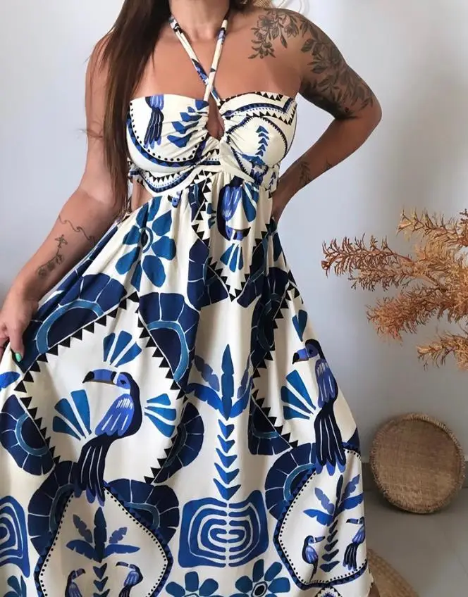 Summer Dress Woman  Vintage Tr - مراجعة Tropic Strap Vintage وسعره