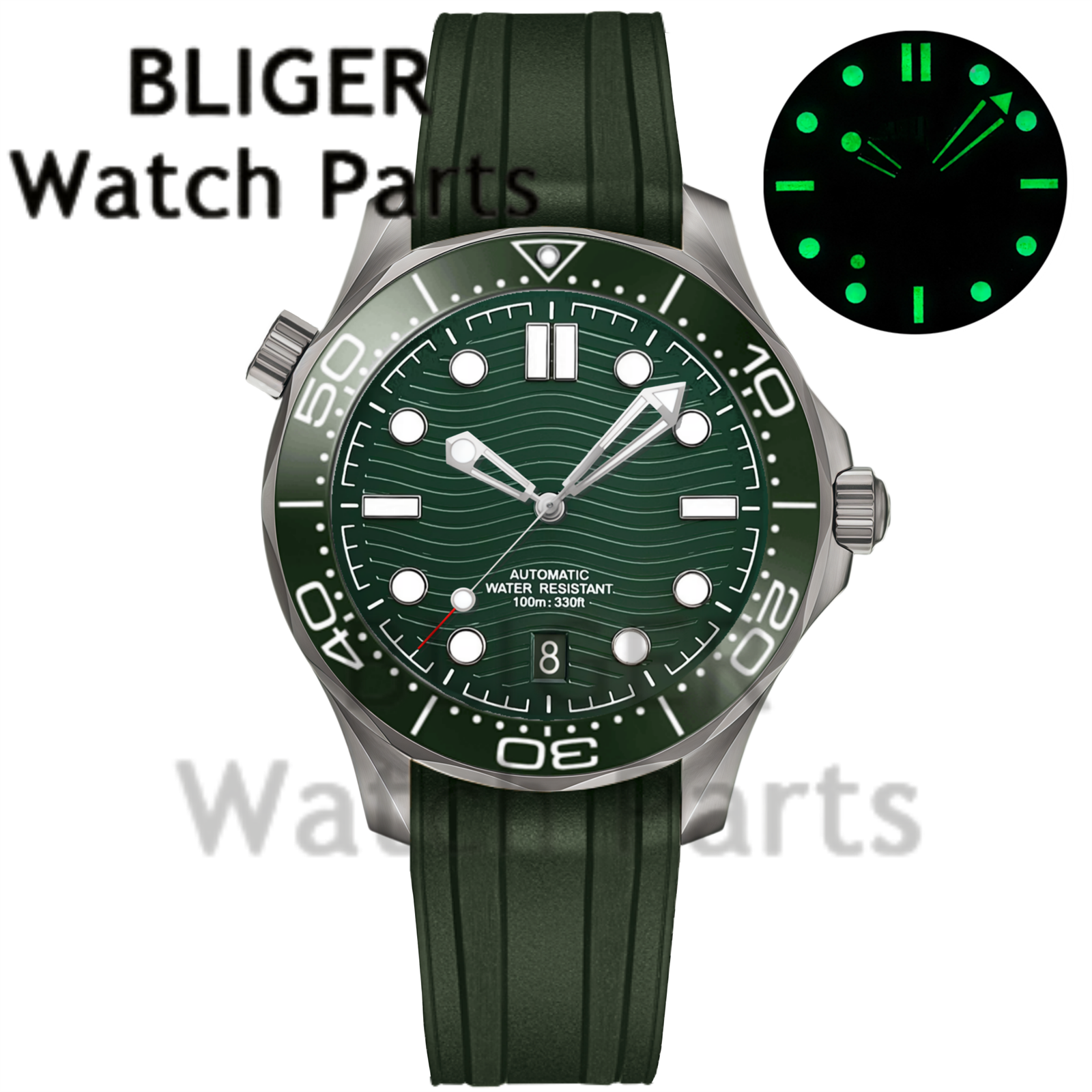 Customizable DIY 41mm Titanium - مراجعة Stainless Bracelet Diver وسعره