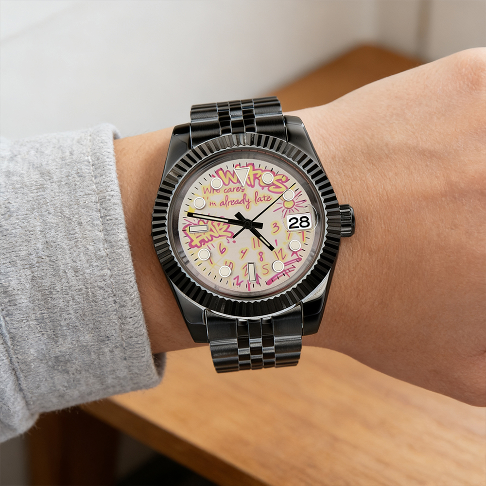 Graffiti watch Luxury Watch ch - مراجعة Stainless Bracelet Diver وسعره