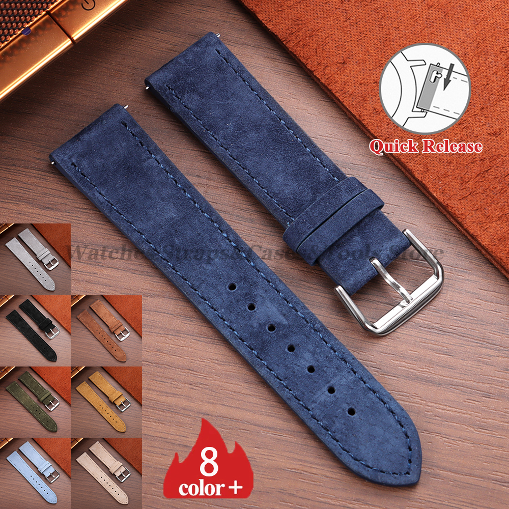 Vintage Suede Cowhide Watch St - مراجعة Suede Strap Watch وسعره