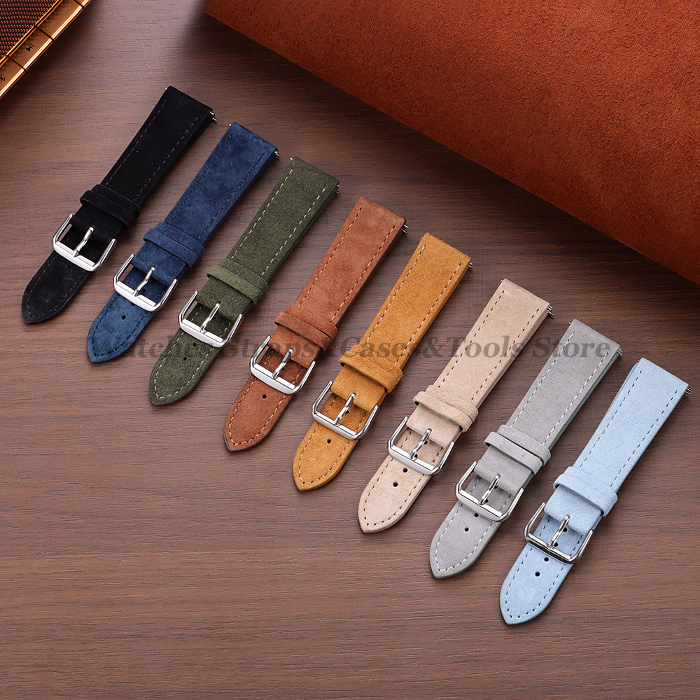 Vintage Suede Cowhide Watch St - مراجعة Suede Strap Watch وسعره