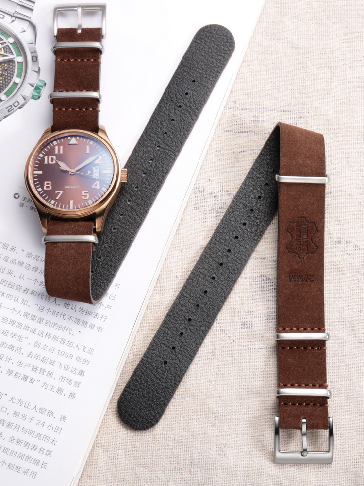 HEMSUT Genuine Leather Watch B - مراجعة Tropic Strap Vintage وسعره