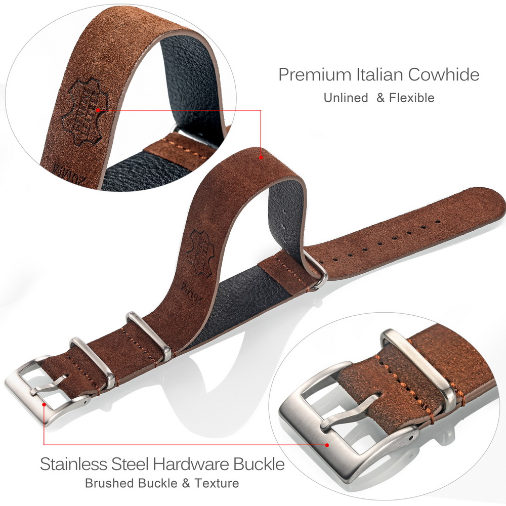 HEMSUT Genuine Leather Watch B - مراجعة Tropic Strap Vintage وسعره
