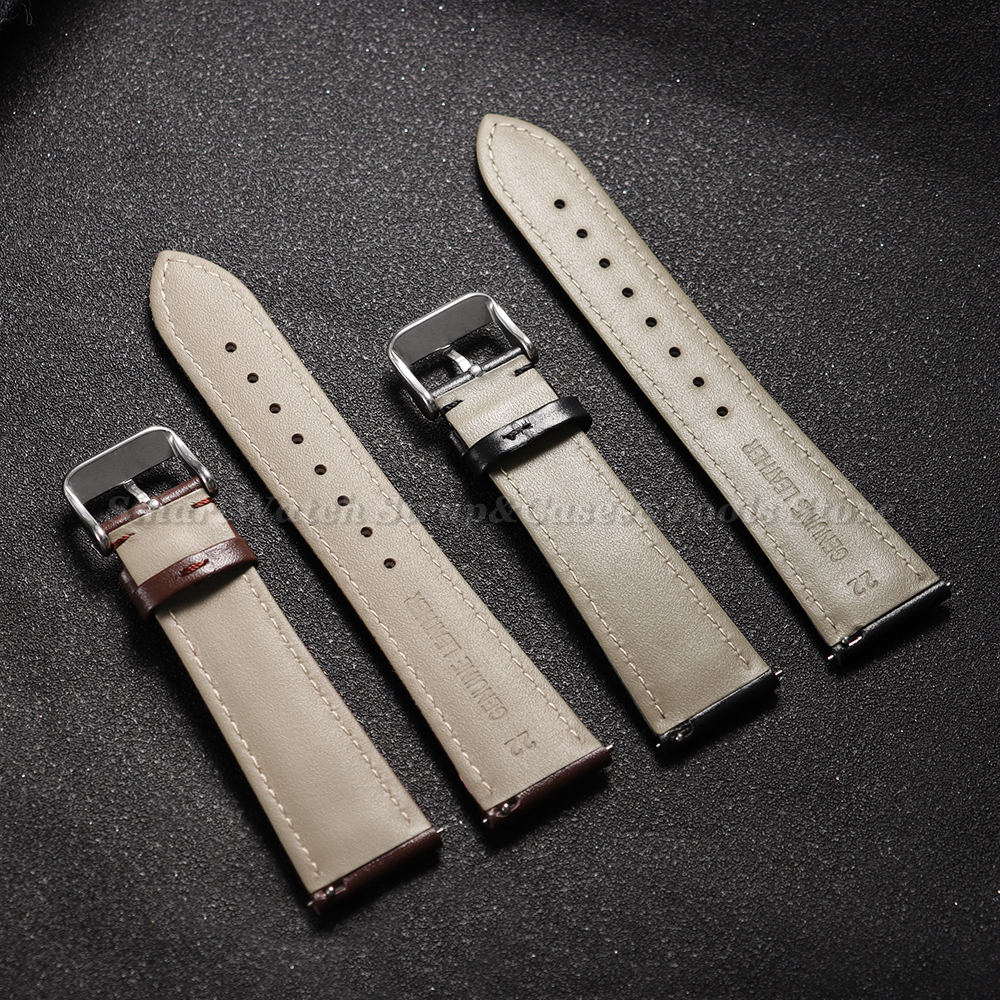 Genuine Leather Wristwatch Ban - مراجعة Leather Strap Quick Release وسعره