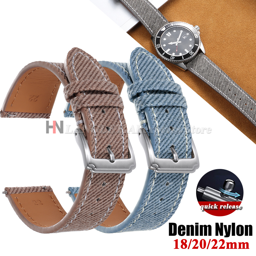 Denim Nylon Watch Strap Canvas - مراجعة Canvas Strap Watch وسعره