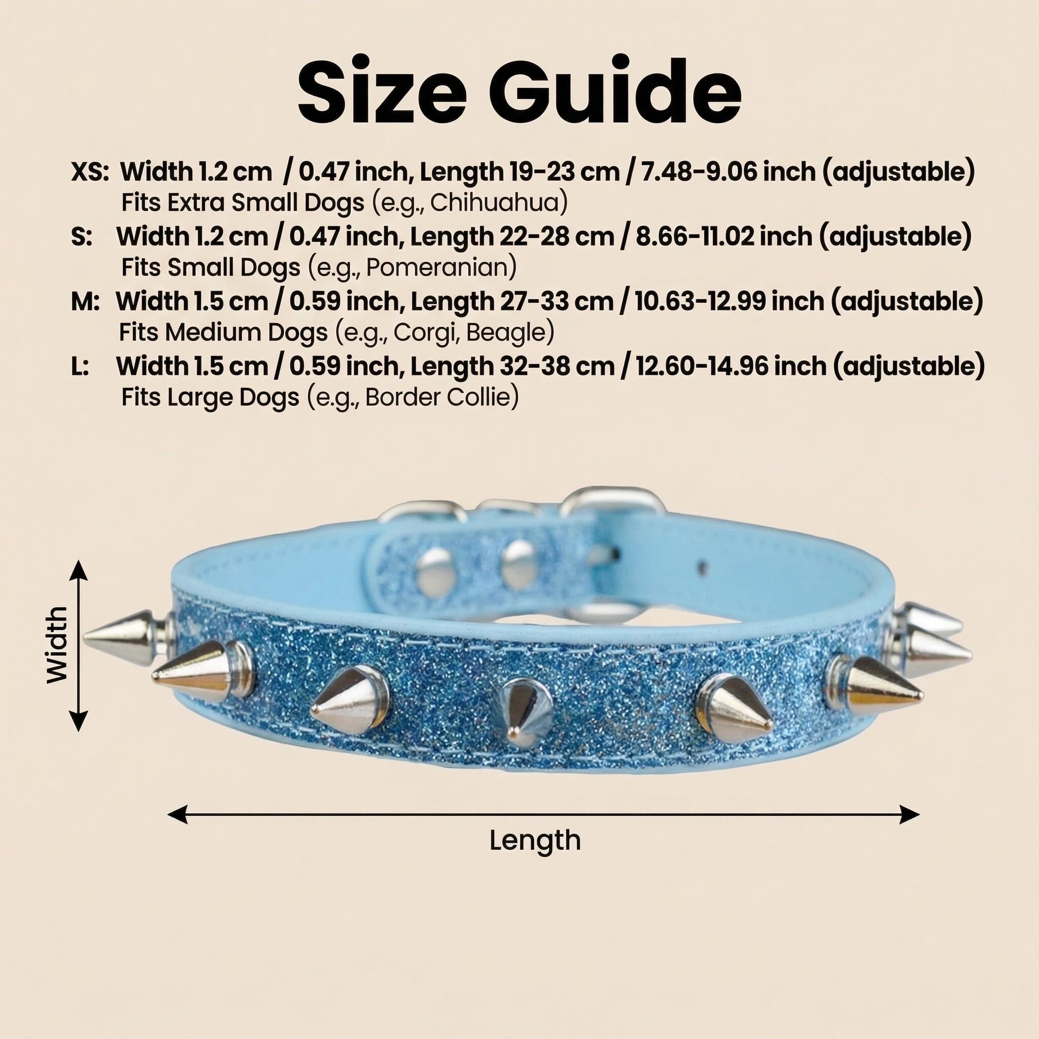 Punk Style Rivet Pet Collar Le - مراجعة Leather Strap Quick Release وسعره