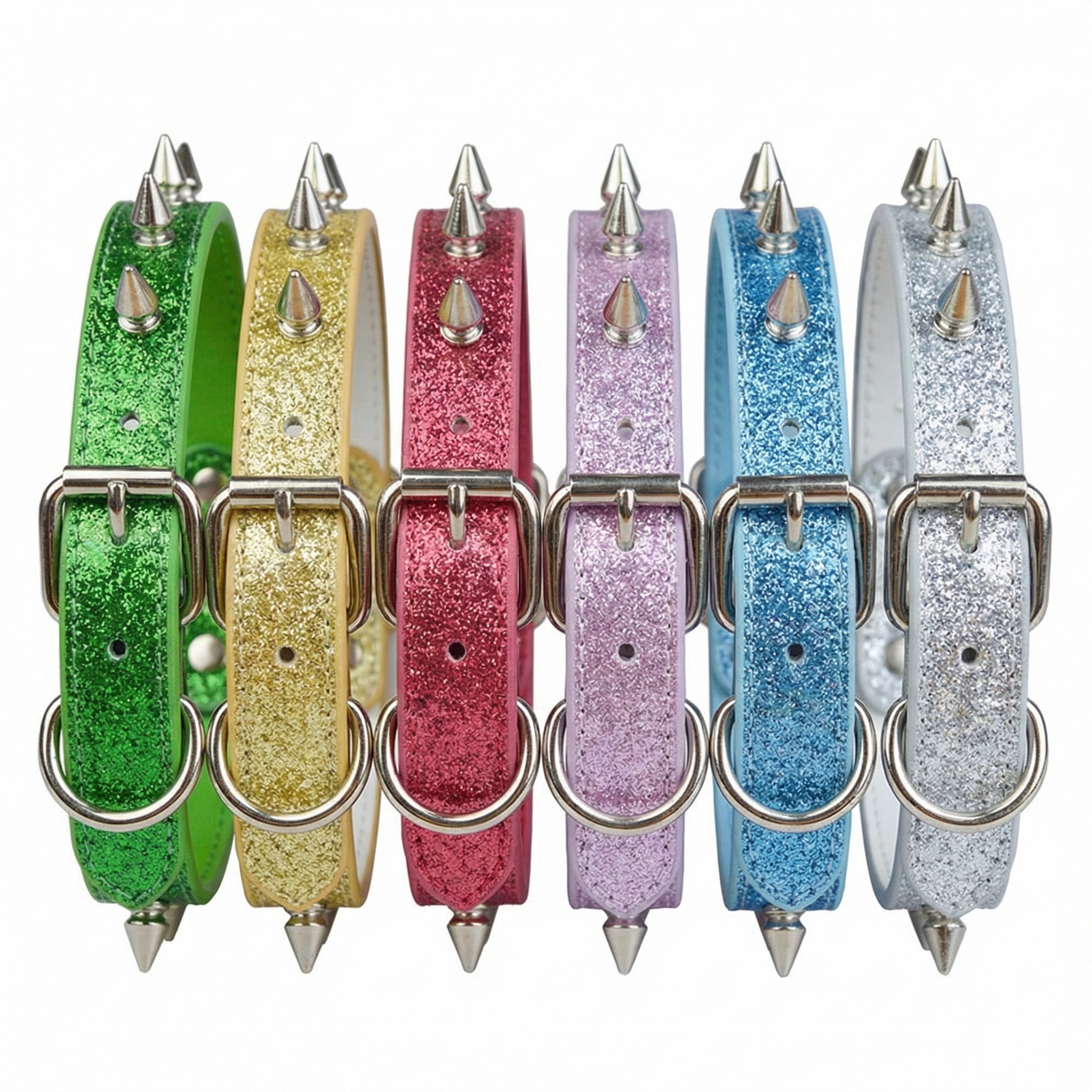 Punk Style Rivet Pet Collar Le - مراجعة Leather Strap Quick Release وسعره