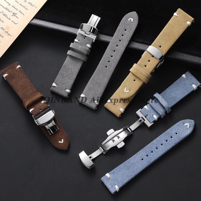 18mm 20mm 22mm Quick Release S - مراجعة Suede Strap Watch وسعره