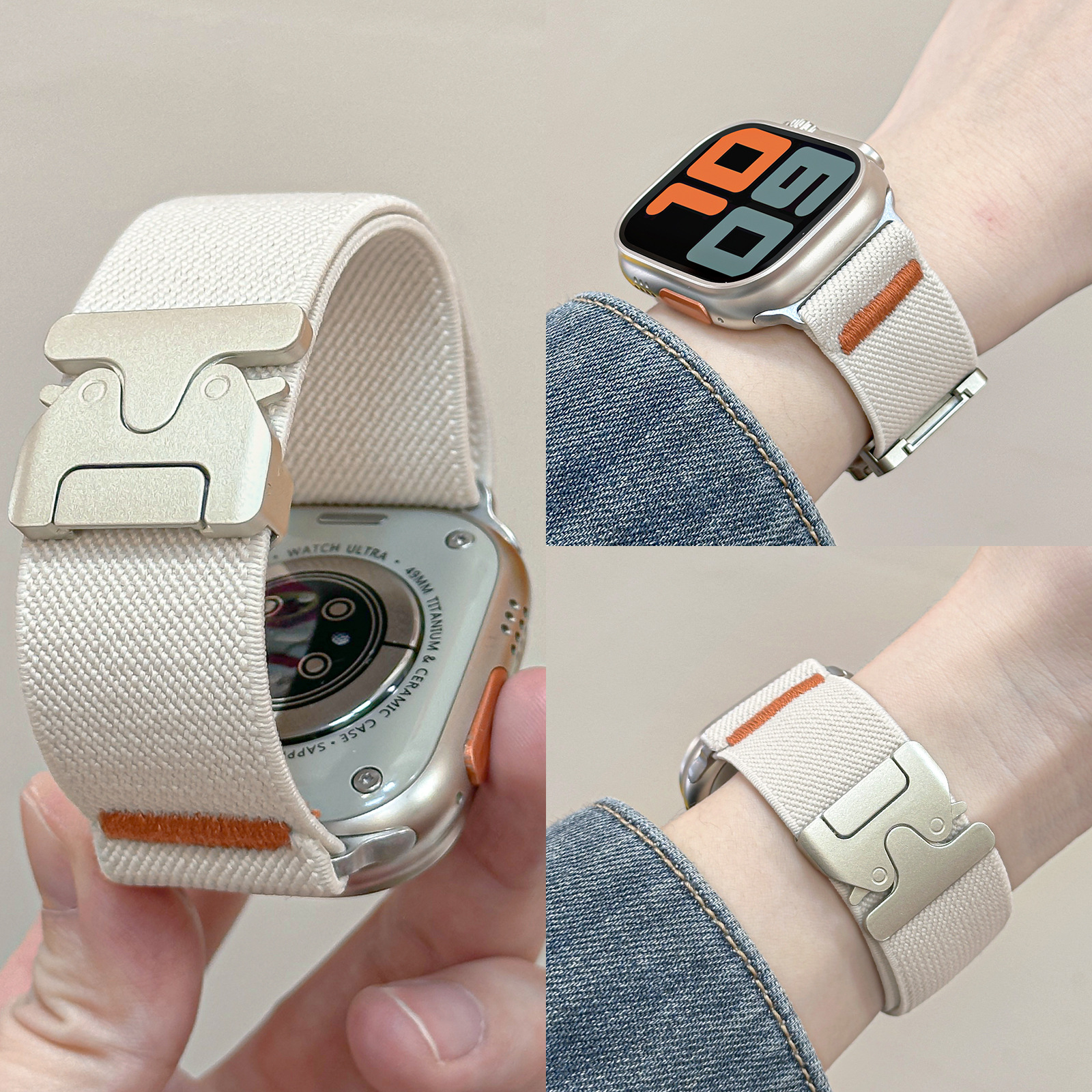 For Apple Watch Band Nylon Ela - مراجعة Parachute Strap Elastic وسعره