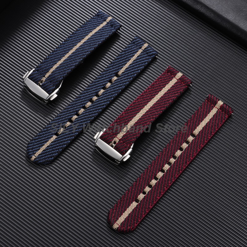 Woven Canvas Fabric Watch Band - مراجعة Canvas Strap Watch وسعره