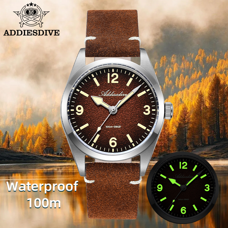 ADDIESDIVE Japan 2035 Super Lu - مراجعة Suede Strap Watch وسعره