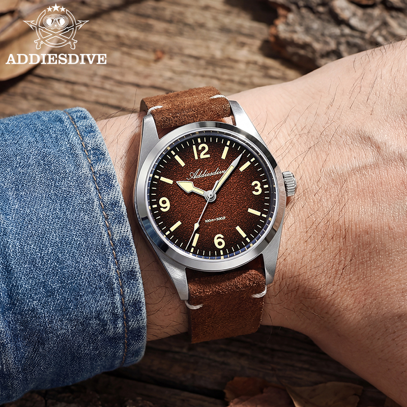 ADDIESDIVE Japan 2035 Super Lu - مراجعة Suede Strap Watch وسعره