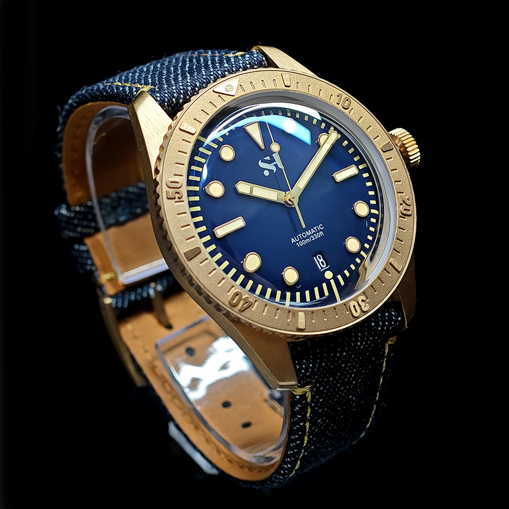 42mm Bronze Mens Watch Mechani - مراجعة Canvas Strap Watch وسعره