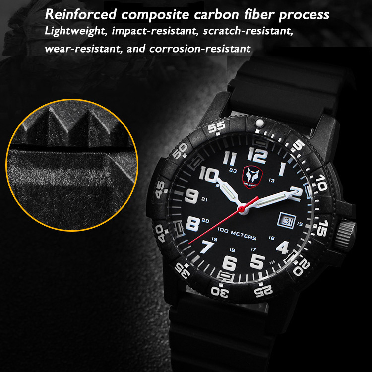 Hnlgnox Mens Pilot Watches Spo - مراجعة Rubber Strap Diver وسعره