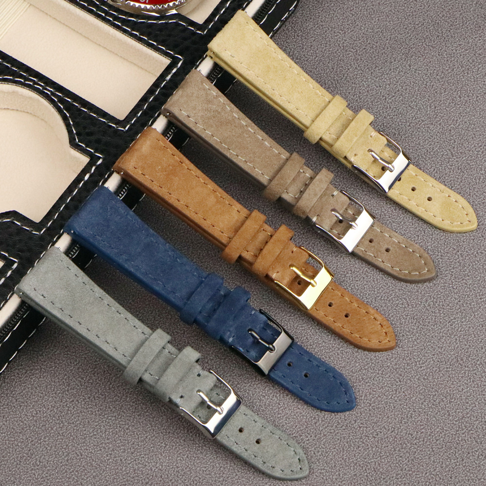Premium Leather Suede Watch St - مراجعة Suede Strap Watch وسعره
