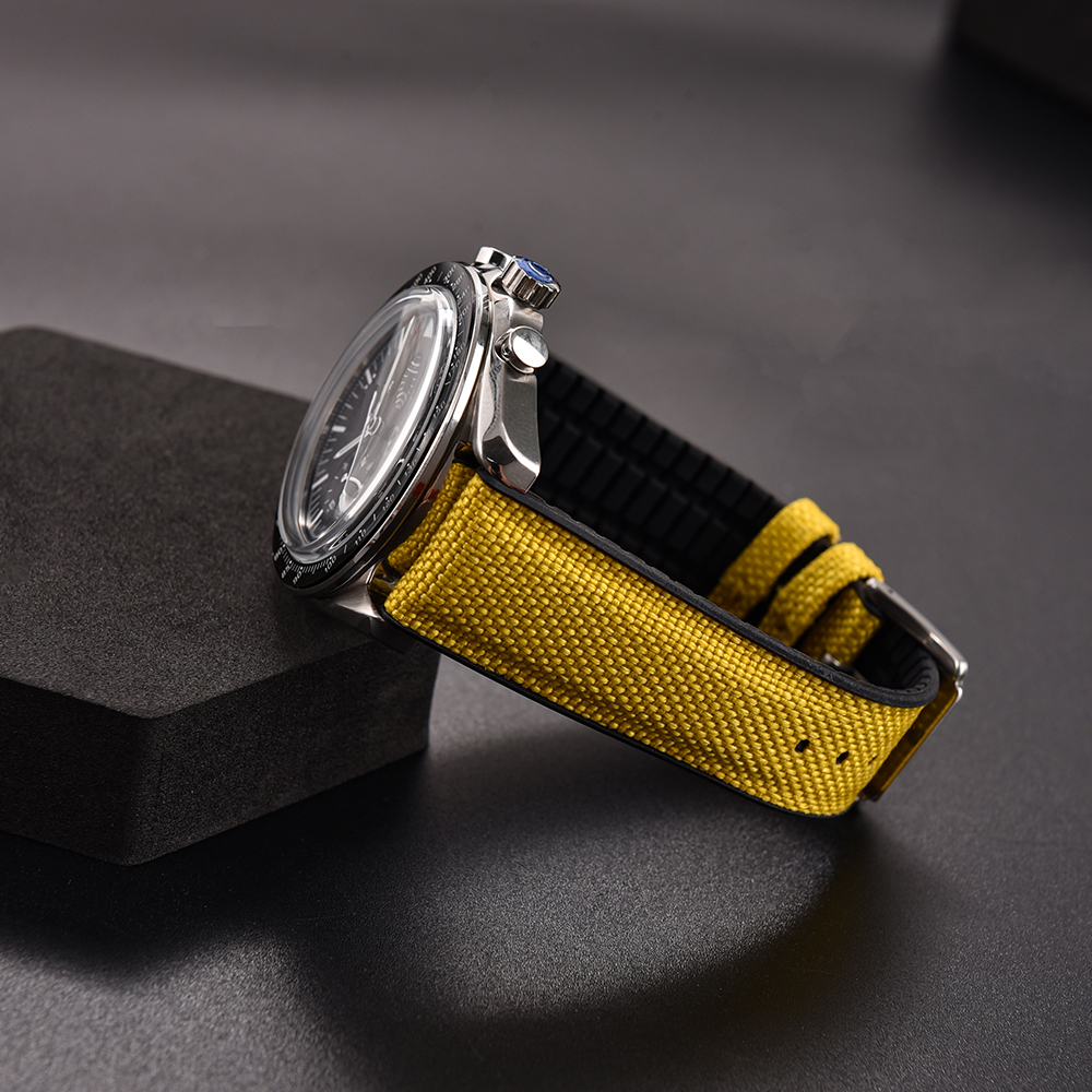 New Design Sailcloth Rubber St - مراجعة Canvas Strap Watch وسعره