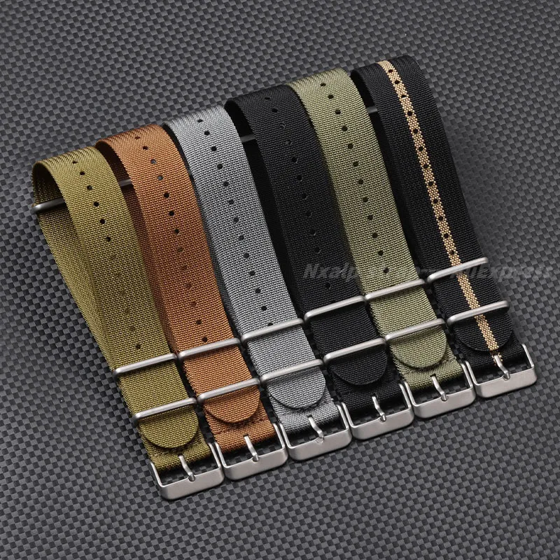 Ribbed Nylon Watch Strap 18mm  - مراجعة Nato Strap Nylon وسعره