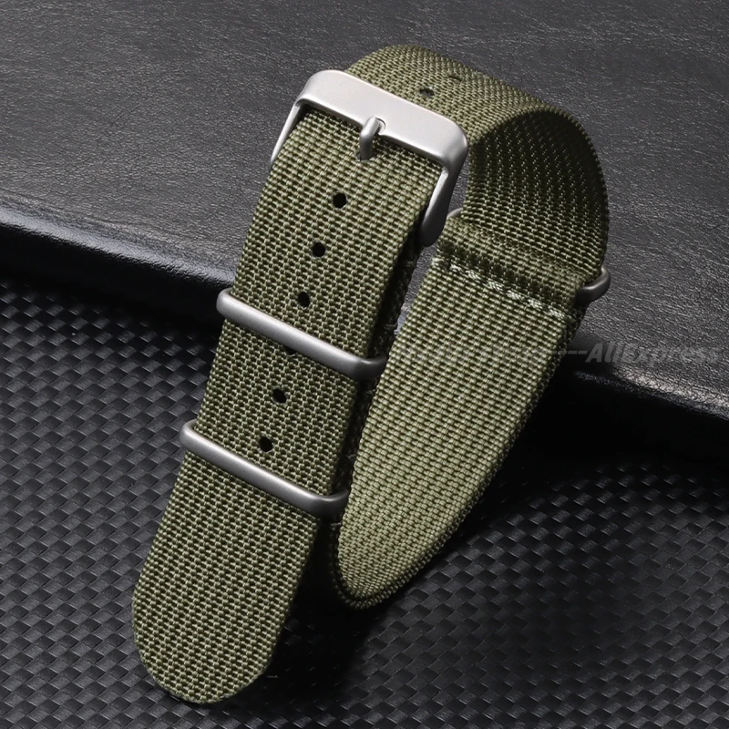 Ribbed Nylon Watch Strap 18mm  - مراجعة Nato Strap Nylon وسعره