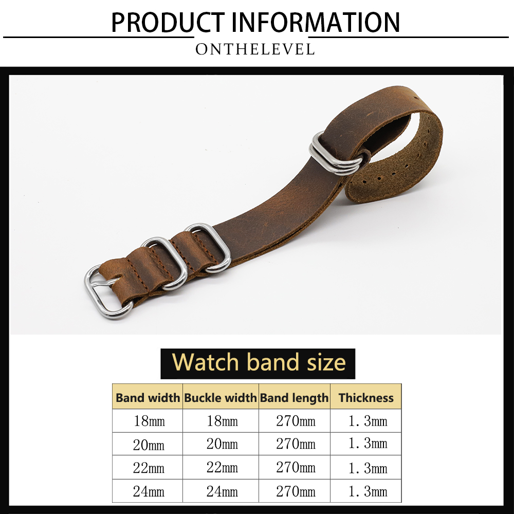 Genuine Leather Watch Band 18m - مراجعة Nato Strap Nylon وسعره