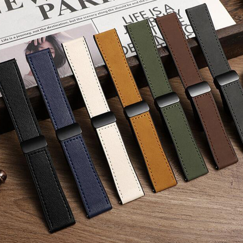 20 22mm 18mm Leather+Silicone  - مراجعة Silicone Watch Band 22Mm وسعره