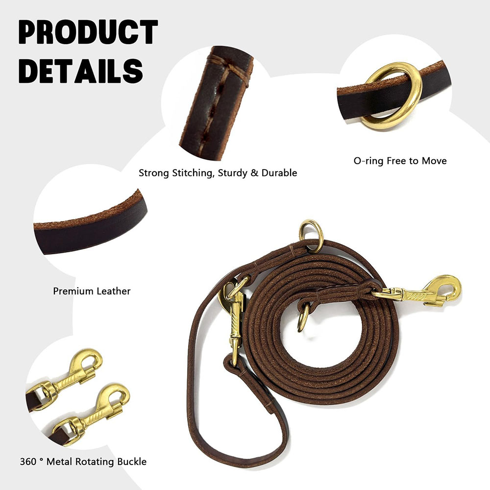 Multi Function Leather Dog Lea - مراجعة Leather Strap Quick Release وسعره