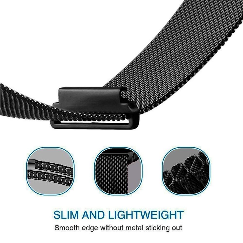 20mm 22mm Milanese Loop Strap  - مراجعة Milanese Loop Magnetic وسعره