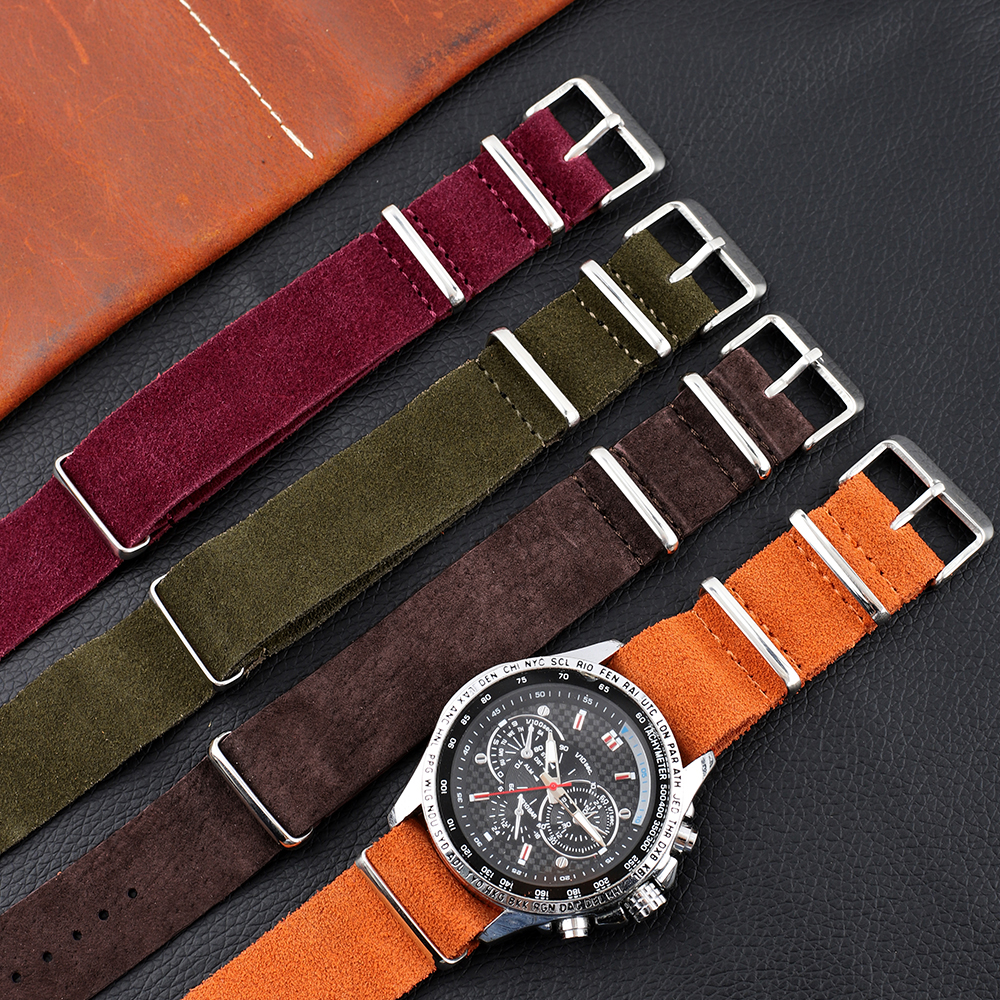 18mm 20mm 22mm Vintage Soft Su - مراجعة Suede Strap Watch وسعره