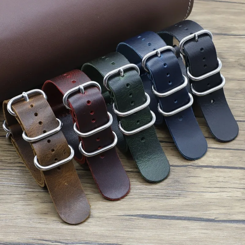 Vintage Genuine Leather Watch  - مراجعة Nato Strap Nylon وسعره