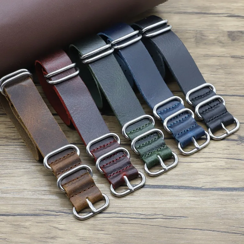 Vintage Genuine Leather Watch  - مراجعة Nato Strap Nylon وسعره